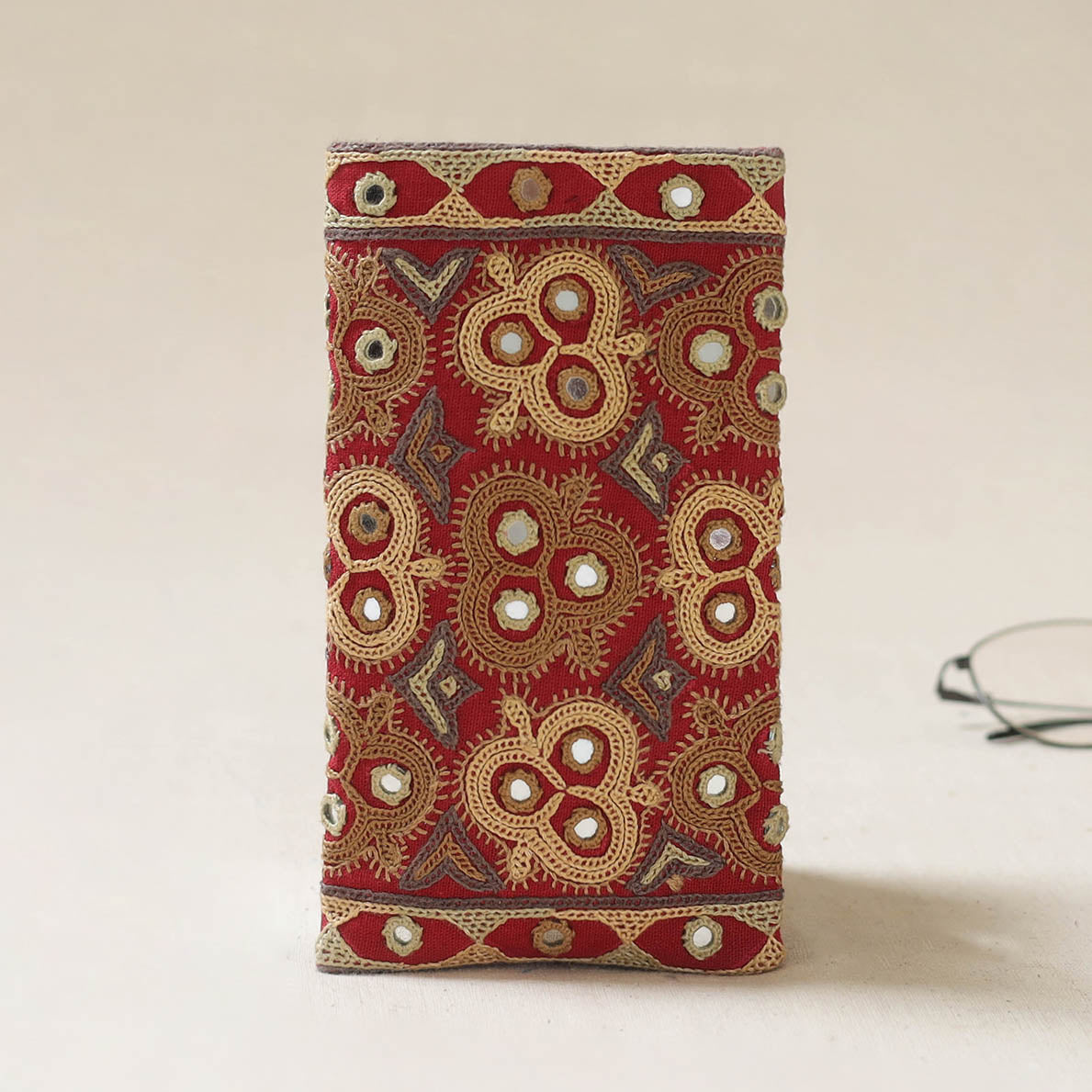 Kutch Ahir Hand Embroidered Spectacle Pouch 60