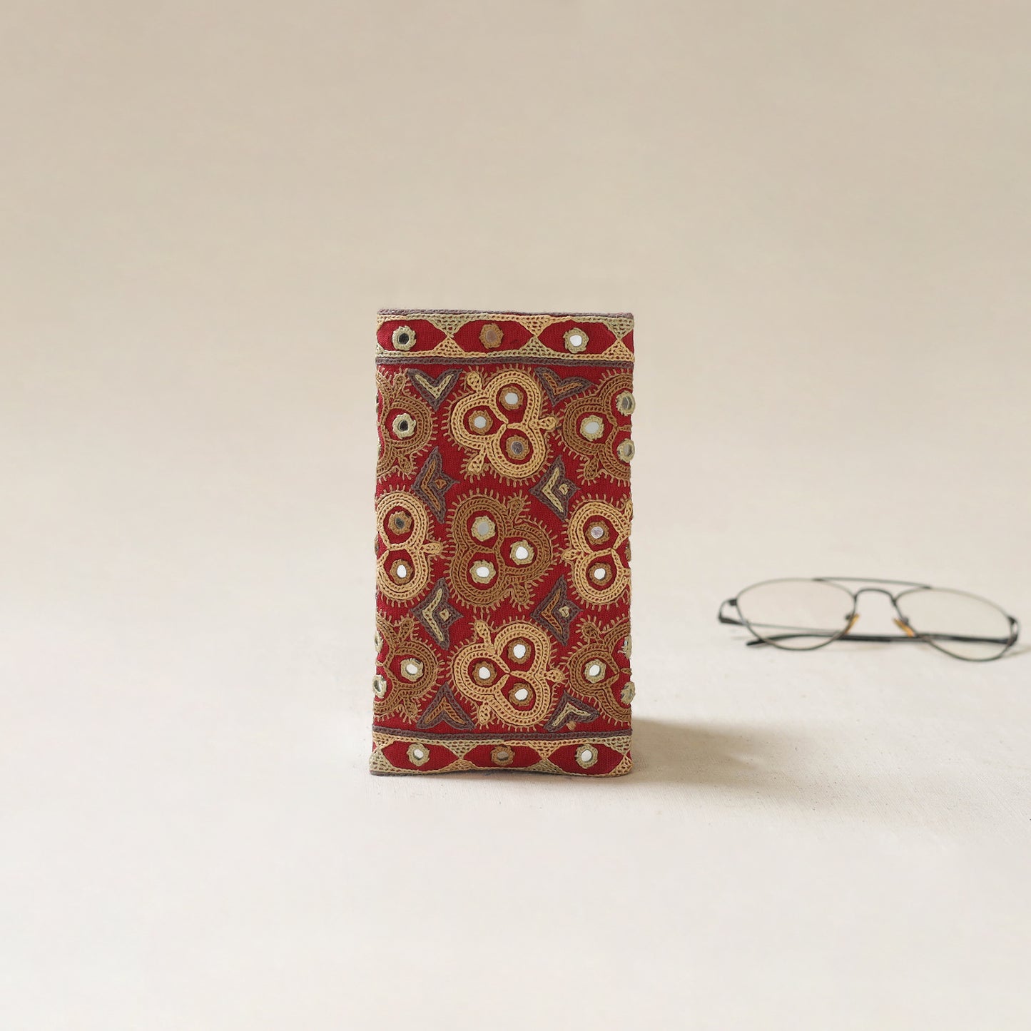 Kutch Ahir Hand Embroidered Spectacle Pouch 60