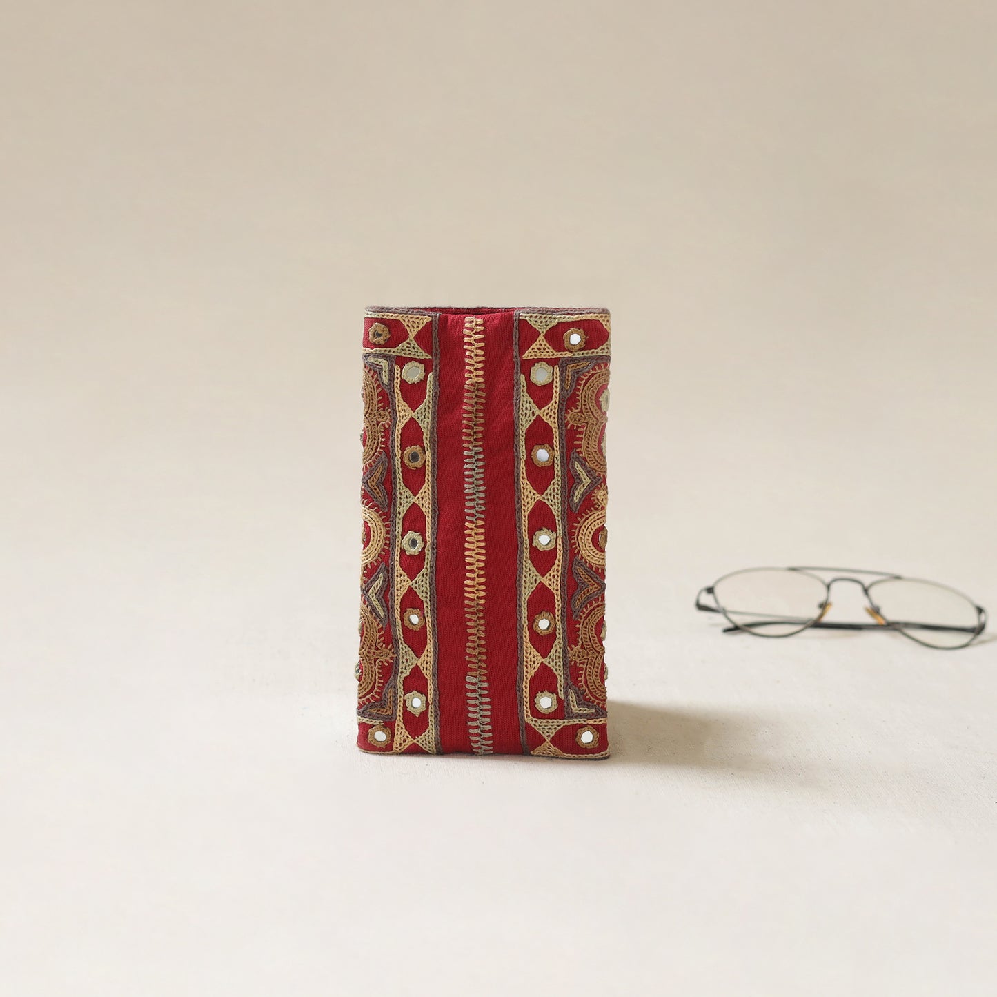 Kutch Ahir Hand Embroidered Spectacle Pouch 60