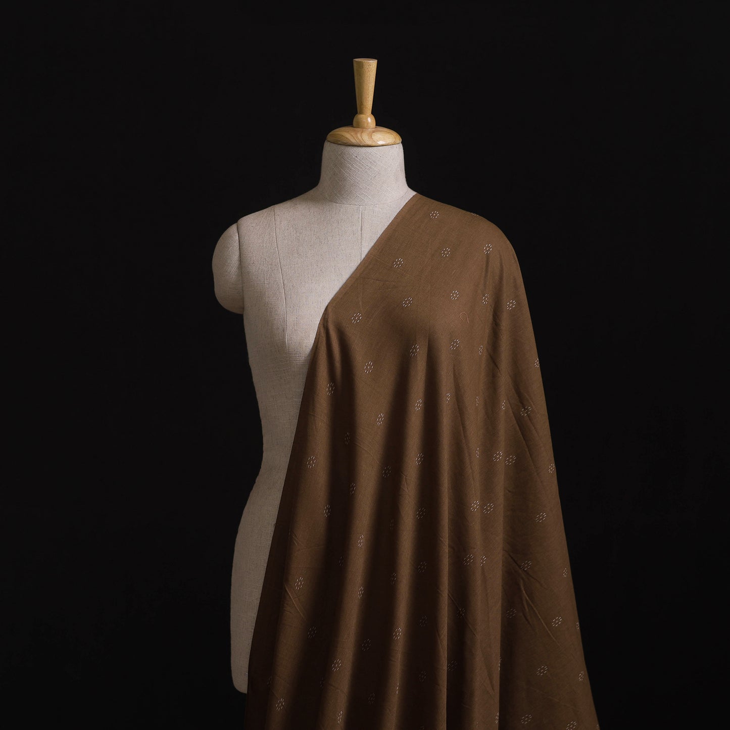 Brown - Prewashed Cotton Jacquard Fabric 24