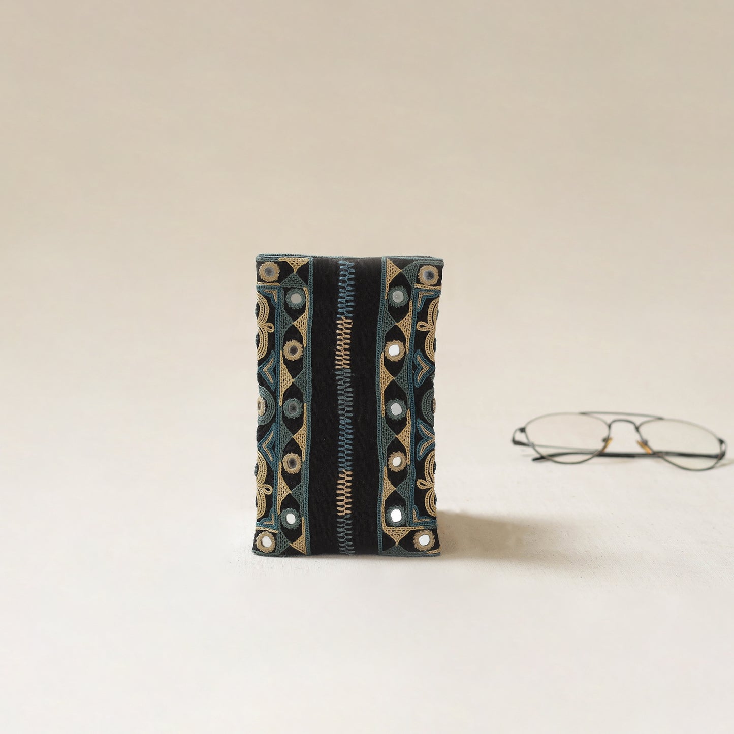 Kutch Ahir Hand Embroidered Spectacle Pouch 62