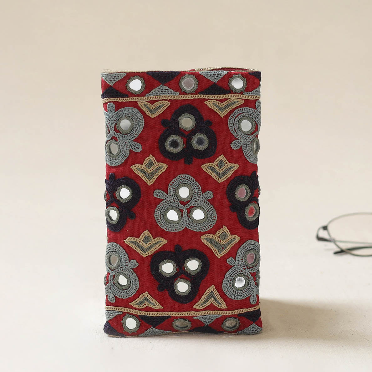 Kutch Ahir Hand Embroidered Spectacle Pouch 64