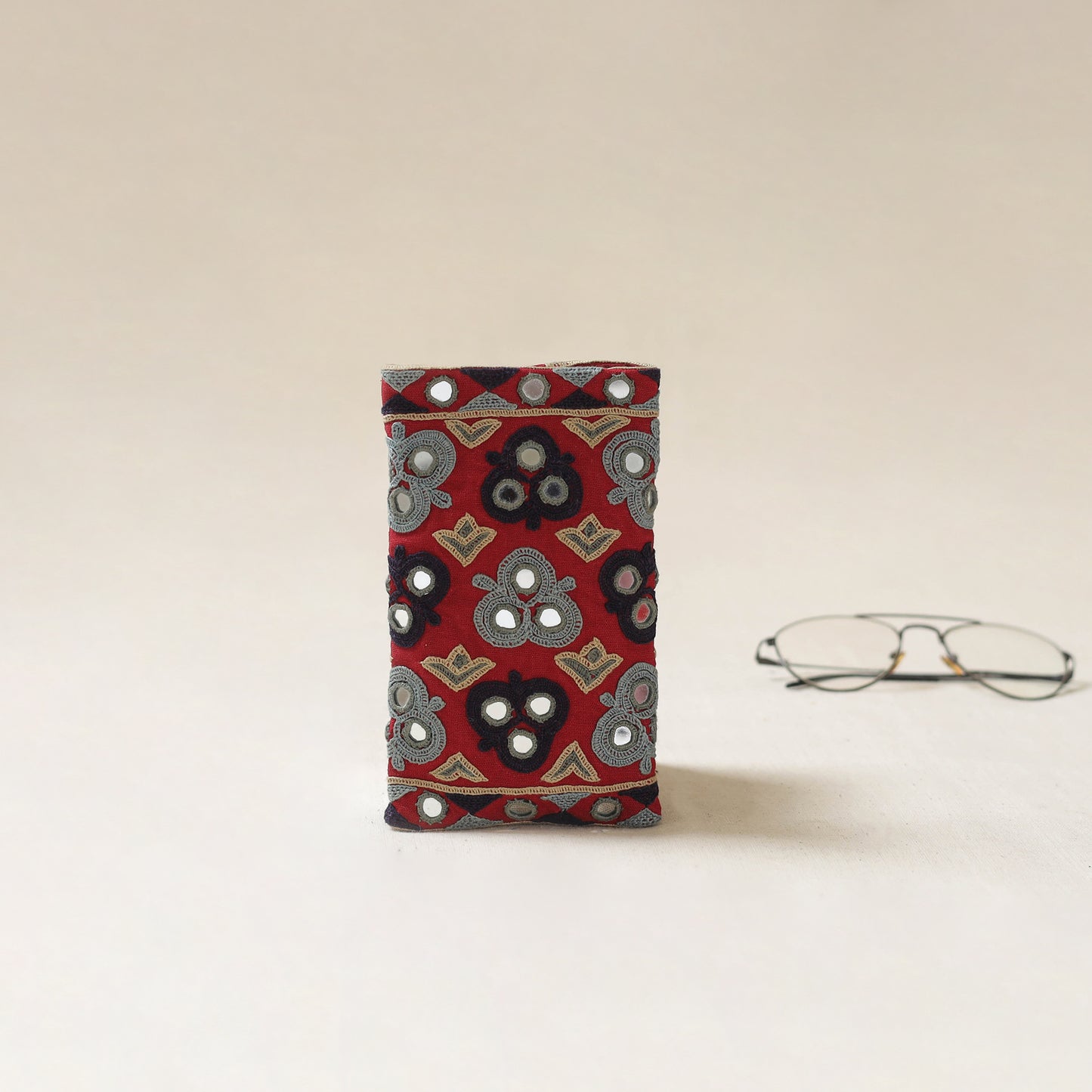 Kutch Ahir Hand Embroidered Spectacle Pouch 64