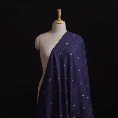 Blue - Prewashed Cotton Jacquard Fabric 19