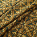 Yellow - Ajrakh Hand Block Print Natural Dyed Cotton Fabric 08