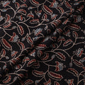 Black - Ajrakh Hand Block Print Natural Dyed Cotton Fabric 09