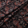 Black - Ajrakh Hand Block Print Natural Dyed Cotton Fabric 11
