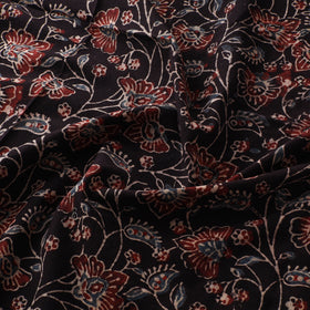 Black - Ajrakh Hand Block Print Natural Dyed Cotton Fabric 11