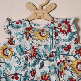 Pure Cotton Baby Girls Floral Print Top & Shorts (6-12 Months) 03