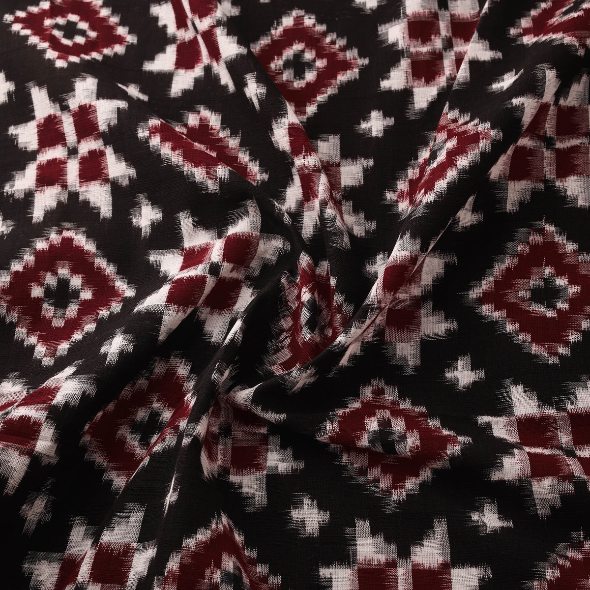 Black - telia rumal pure handwoven cotton pochampally