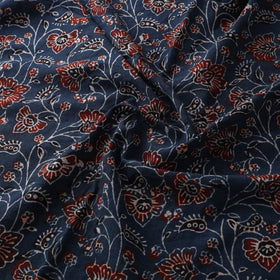 Navy - Ajrakh Hand Block Print Natural Dyed Cotton Fabric 15