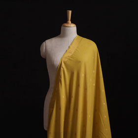 Yellow - Prewashed Cotton Jacquard Fabric with Zari Border 03