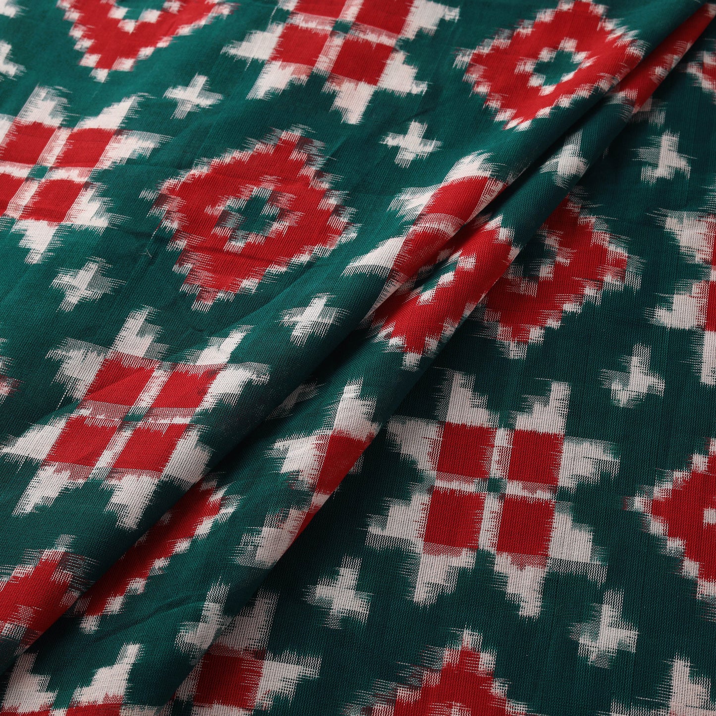 Telia Rumal Pure Handwoven Cotton Pochampally Double Ikat Fabric 06