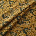 Yellow - Ajrakh Hand Block Print Natural Dyed Cotton Fabric 16