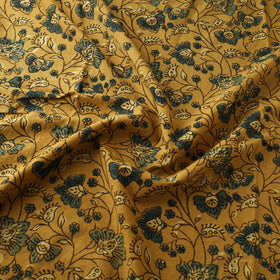 Yellow - Ajrakh Hand Block Print Natural Dyed Cotton Fabric 16