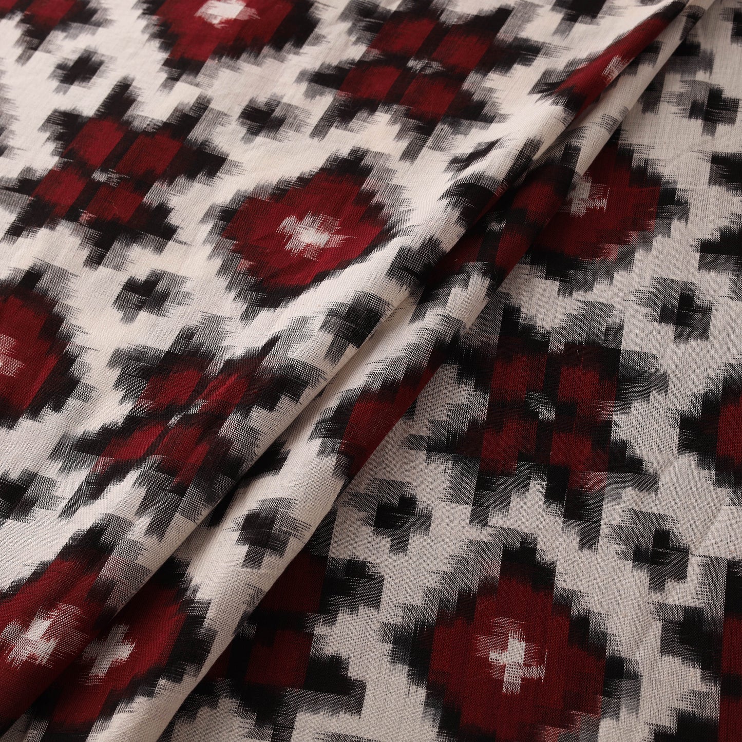 Telia Rumal Pure Handwoven Cotton Pochampally Double Ikat Fabric 07