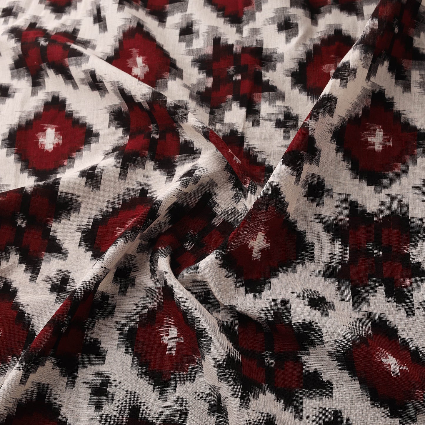 Telia Rumal Pure Handwoven Cotton Pochampally Double Ikat Fabric 07