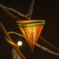 Handpainted Tholu Bommalata Leather Fairy Lights Cones