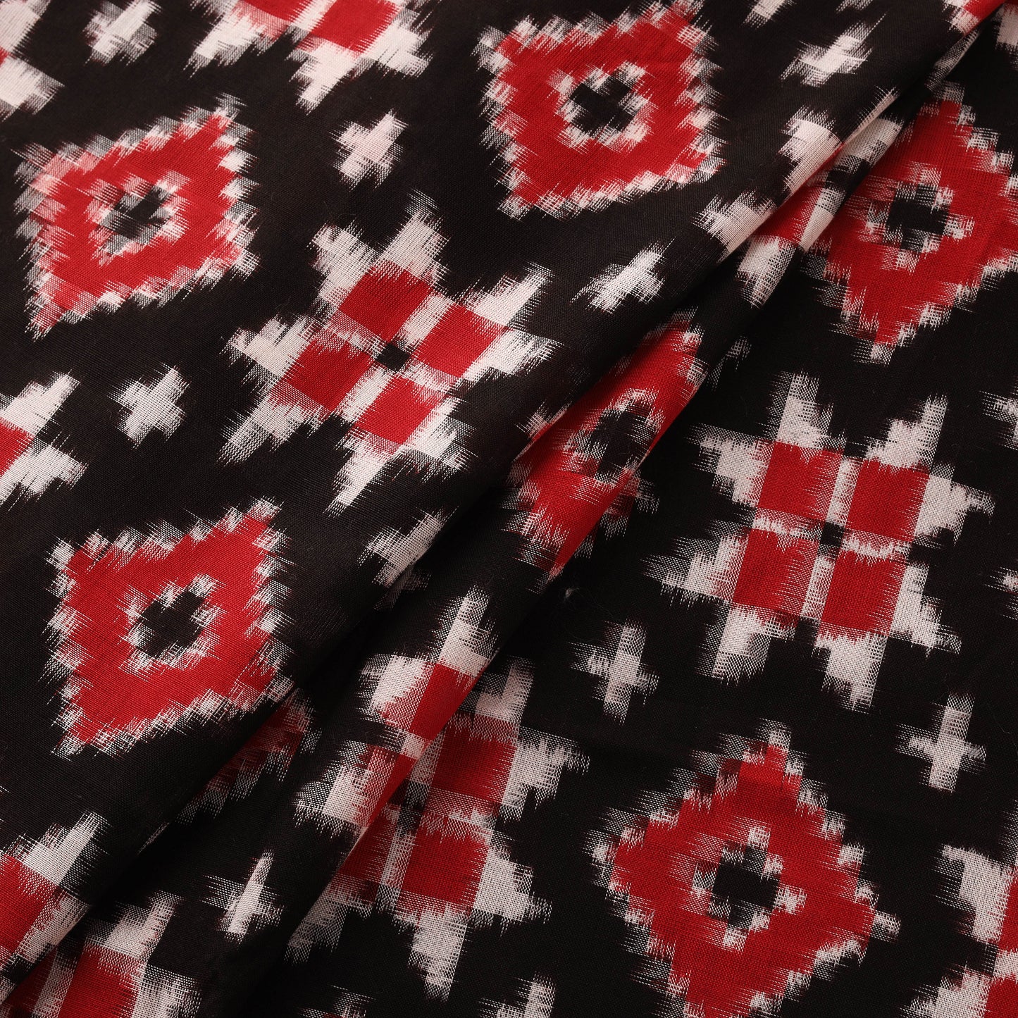 Telia Rumal Pure Handwoven Cotton Pochampally Double Ikat Fabric 09