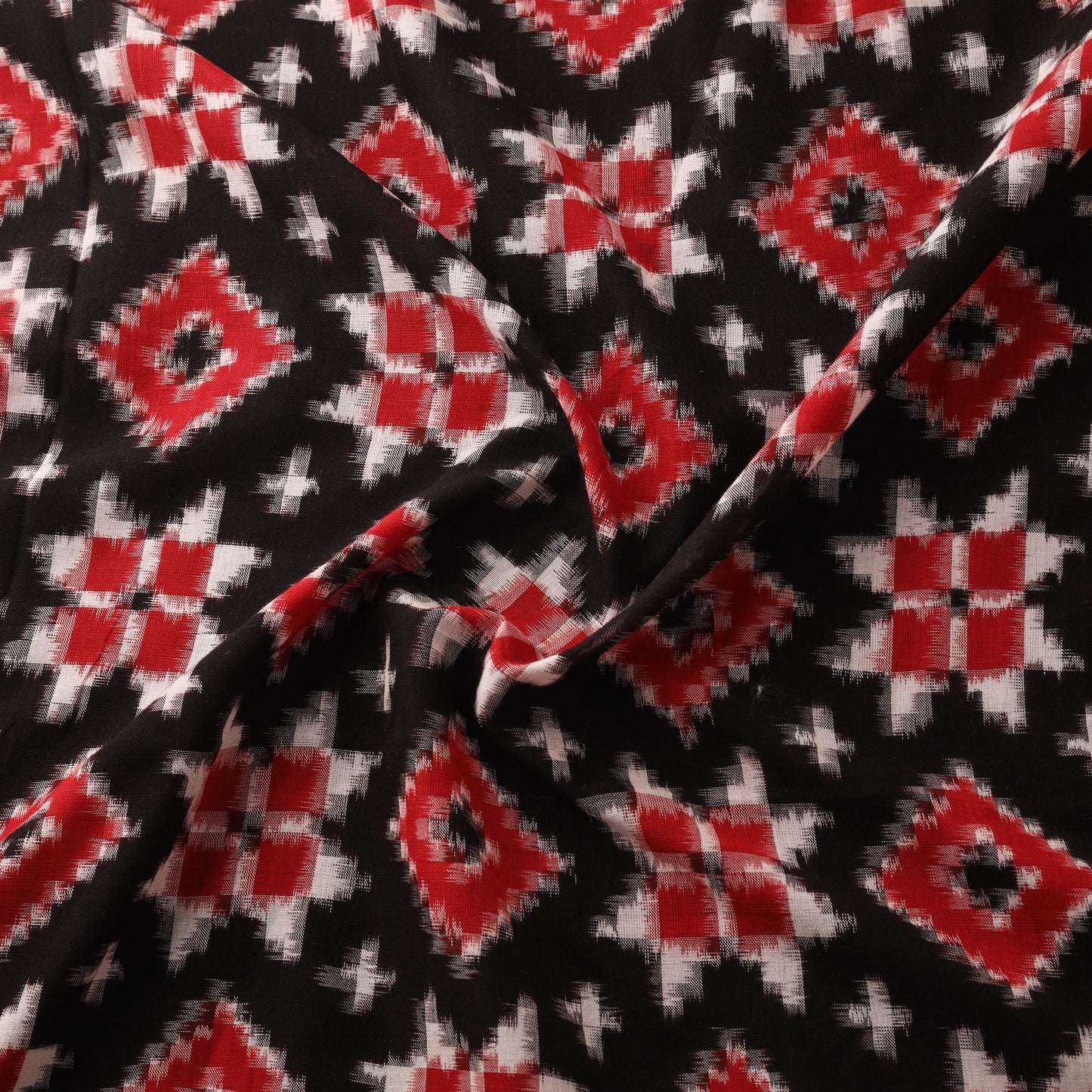 Telia Rumal Pure Handwoven Cotton Pochampally Double Ikat Fabric 09