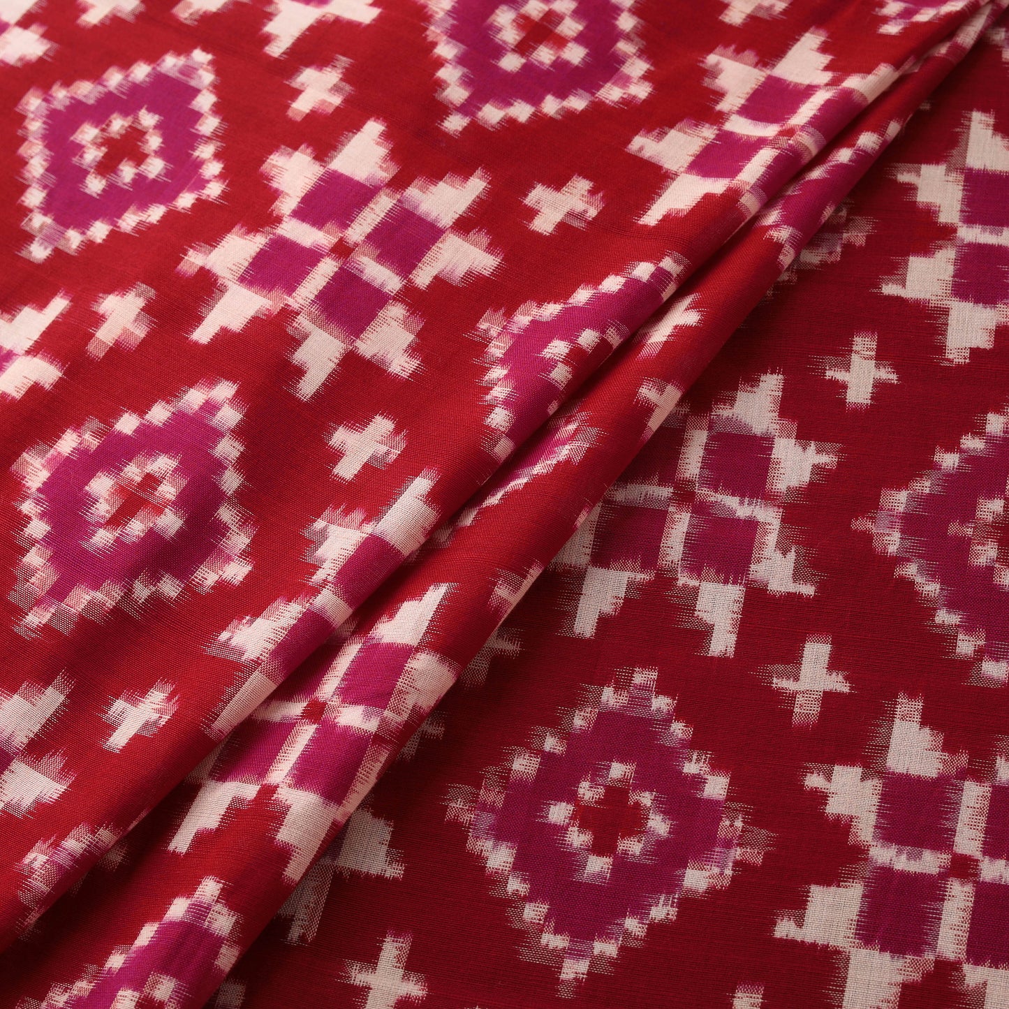 Telia Rumal Pure Handwoven Cotton Pochampally Double Ikat Fabric 10