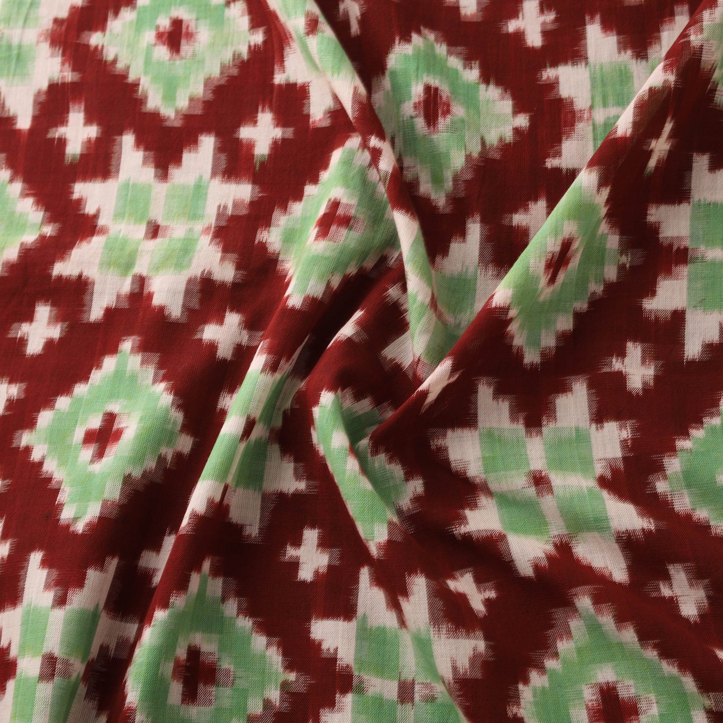 Telia Rumal Pure Handwoven Cotton Pochampally Double Ikat Fabric 11