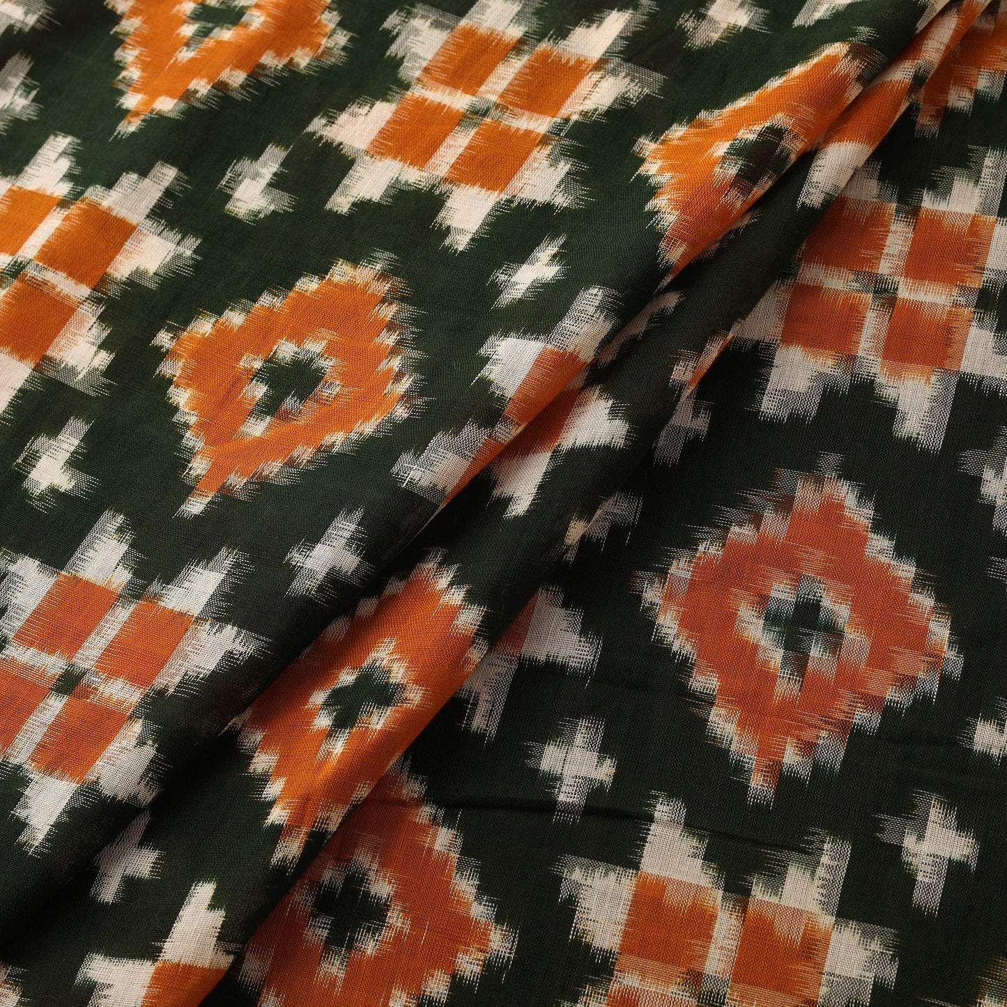 Telia Rumal Pure Handwoven Cotton Pochampally Double Ikat Fabric 12