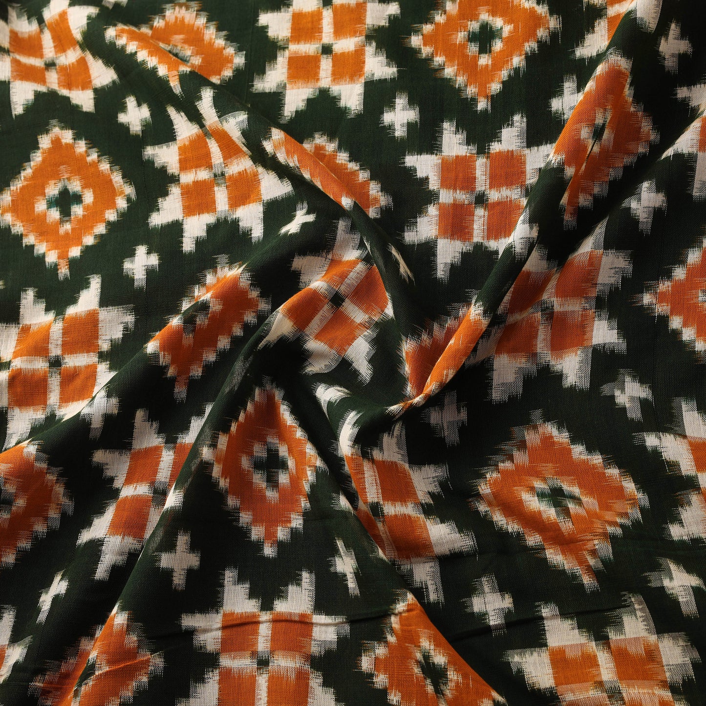 Telia Rumal Pure Handwoven Cotton Pochampally Double Ikat Fabric 12