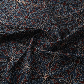 Blue - Ajrakh Hand Block Print Natural Dyed Cotton Fabric 20