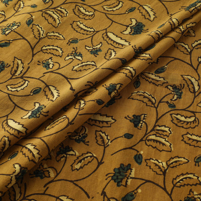 Yellow - Ajrakh Hand Block Print Natural Dyed Cotton Fabric 21