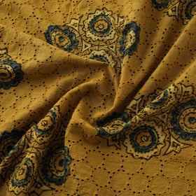 Ajrakh Hand Block Print Natural Dyed Cotton Hakoba Fabric 02