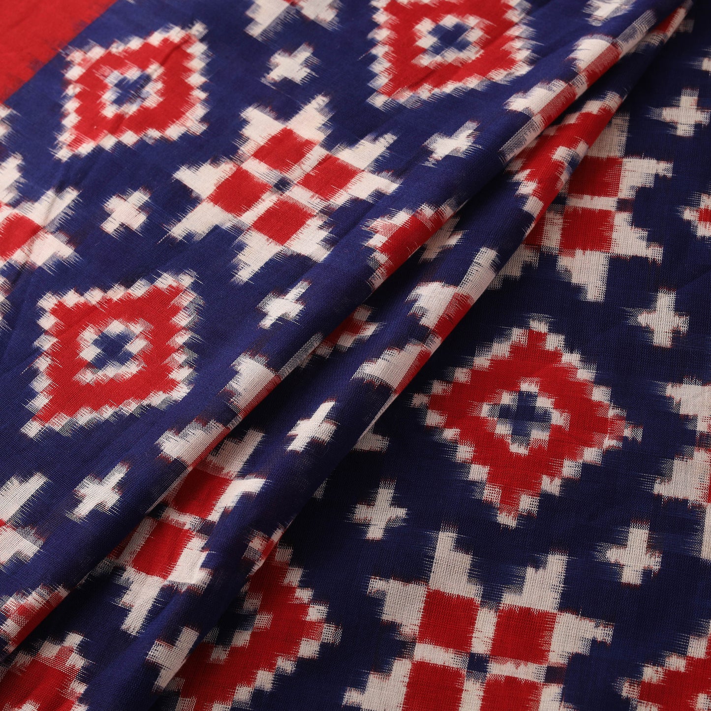 Telia Rumal Pure Handwoven Cotton Pochampally Double Ikat Fabric 14