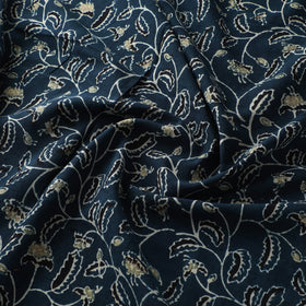 Blue - Ajrakh Hand Block Print Natural Dyed Cotton Fabric 26
