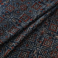 Blue - Ajrakh Hand Block Print Natural Dyed Cotton Fabric 27