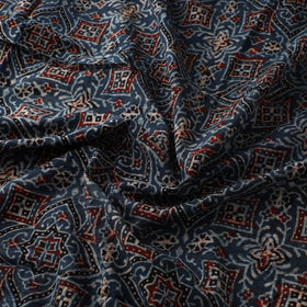 Blue - Ajrakh Hand Block Print Natural Dyed Cotton Fabric 27