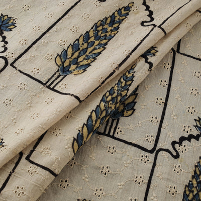 Ajrakh Hand Block Print Natural Dyed Cotton Hakoba Fabric 06