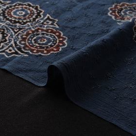 Ajrakh Hand Block Print Natural Dyed Cotton Hakoba Fabric 07
