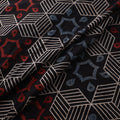 Black - Ajrakh Hand Block Print Natural Dyed Cotton Fabric 32