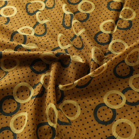 Yellow - Ajrakh Hand Block Print Natural Dyed Cotton Fabric 36