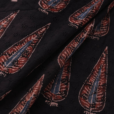 Ajrakh Hand Block Print Natural Dyed Cotton Hakoba Fabric 11