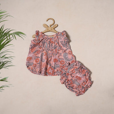 Pure Cotton Baby Girls Floral Print Top & Shorts (6-12 Months) 14