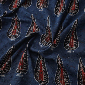 Ajrakh Hand Block Print Natural Dyed Cotton Hakoba Fabric 13