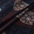 Blue - Ajrakh Hand Block Print Natural Dyed Cotton Fabric 43