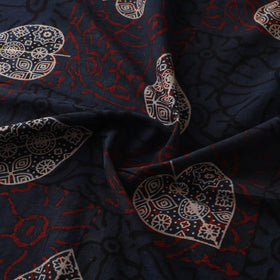 Blue - Ajrakh Hand Block Print Natural Dyed Cotton Fabric 43