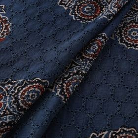 Ajrakh Hand Block Print Natural Dyed Cotton Hakoba Fabric 14