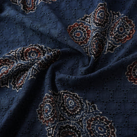 Ajrakh Hand Block Print Natural Dyed Cotton Hakoba Fabric 14