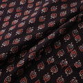 Maroon - Ajrakh Hand Block Print Natural Dyed Cotton Fabric 45