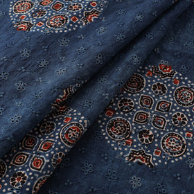 Ajrakh Hand Block Print Natural Dyed Cotton Hakoba Fabric 16