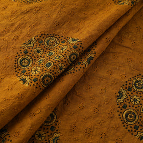 Ajrakh Hand Block Print Natural Dyed Cotton Hakoba Fabric 17