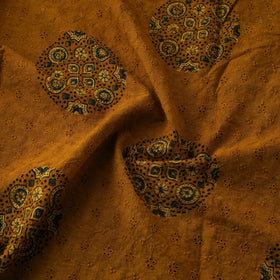 Ajrakh Hand Block Print Natural Dyed Cotton Hakoba Fabric 17